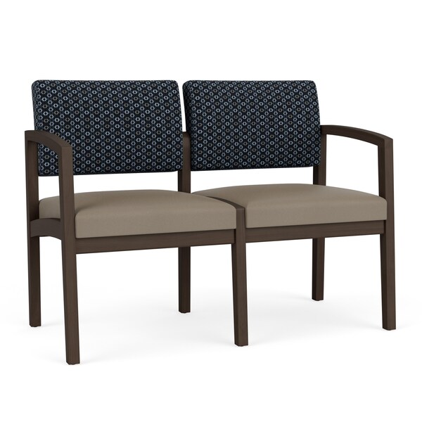 Lesro 2 Seat Tandem Seating W/ No Center Arm, 44 in W 26 in L 31.5 in H, Lenox Series LW2101 - main